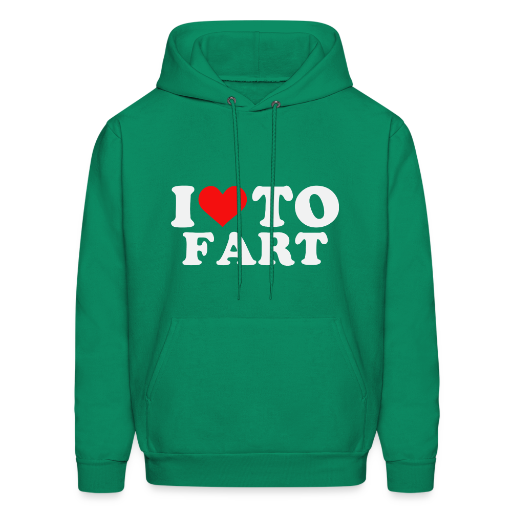 I Love To Fart Hoodie - kelly green