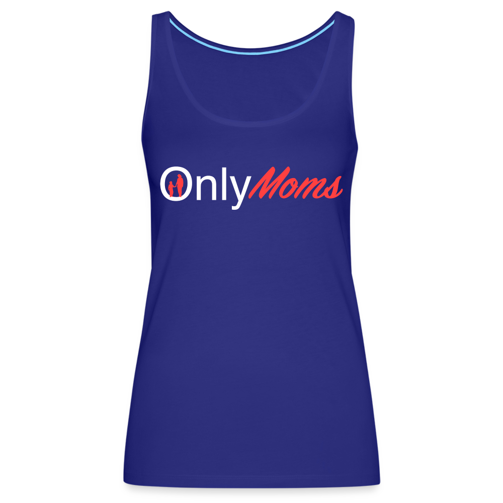 OnlyMoms - Premium Tank Top (White & Pink) - royal blue