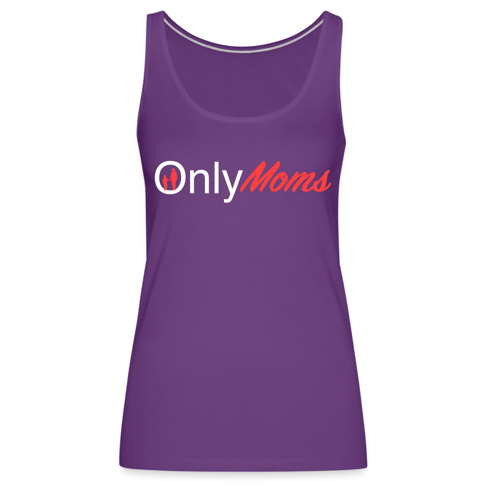 OnlyMoms - Premium Tank Top (White & Pink) - purple