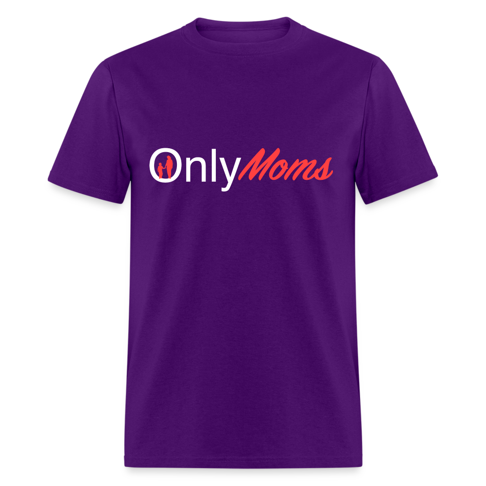 OnlyMoms - Classic T-Shirt (White & Pink) - purple