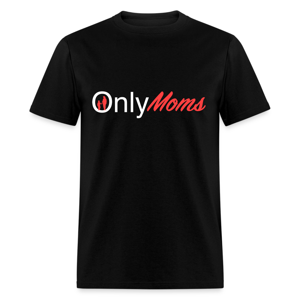 OnlyMoms - Classic T-Shirt (White & Pink) - black