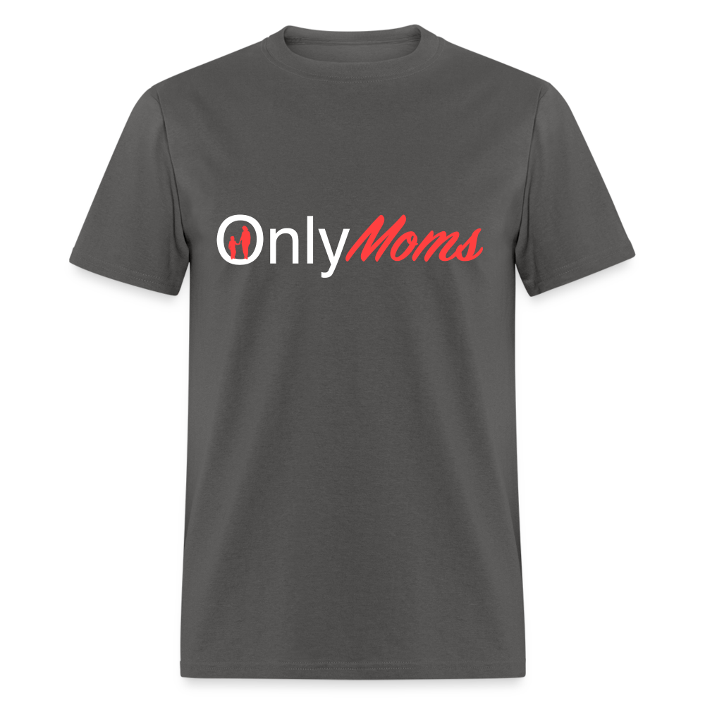 OnlyMoms - Classic T-Shirt (White & Pink) - charcoal