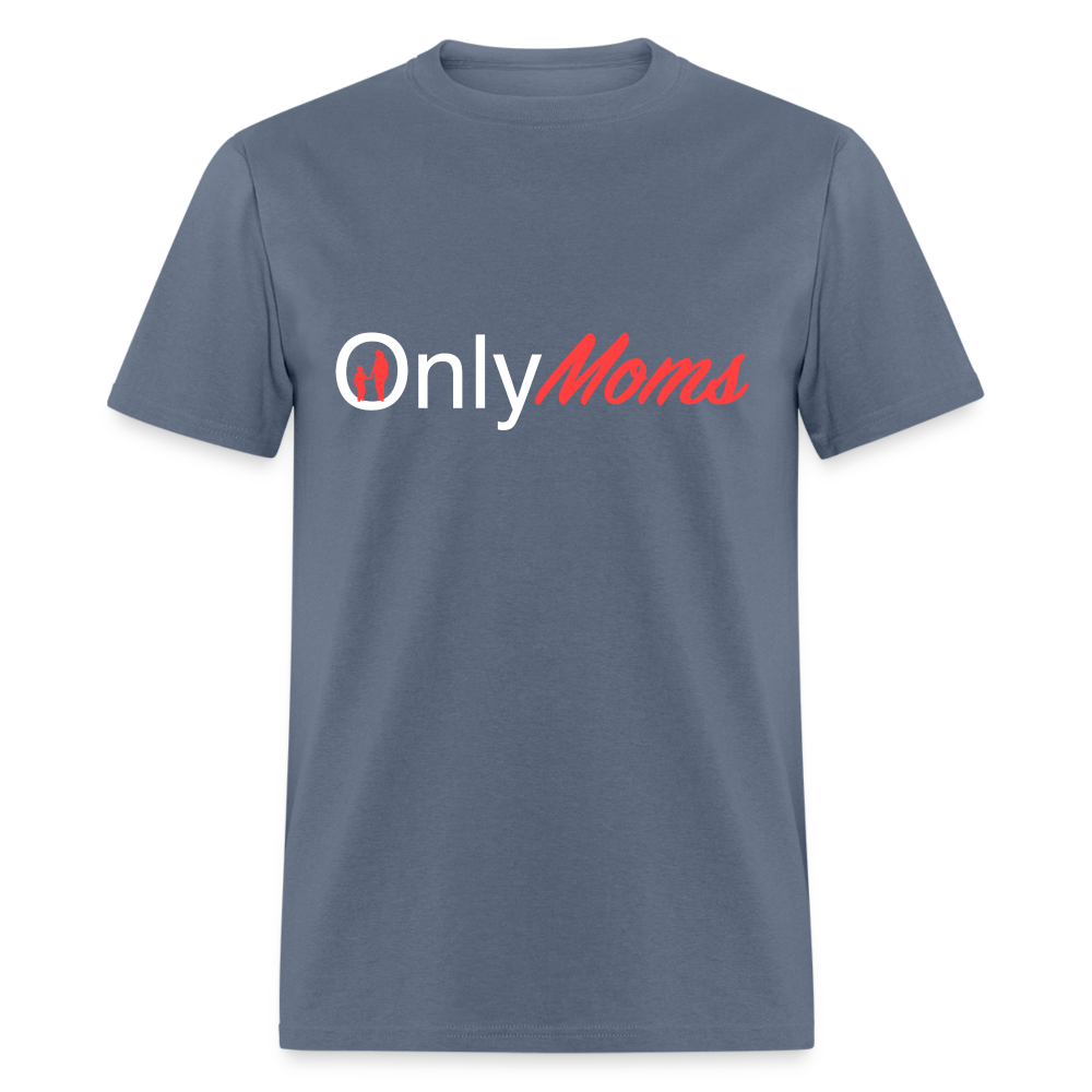 OnlyMoms - Classic T-Shirt (White & Pink) - denim