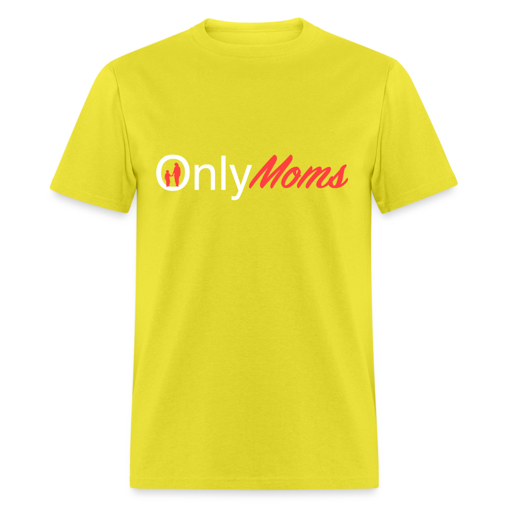 OnlyMoms - Classic T-Shirt (White & Pink) - yellow