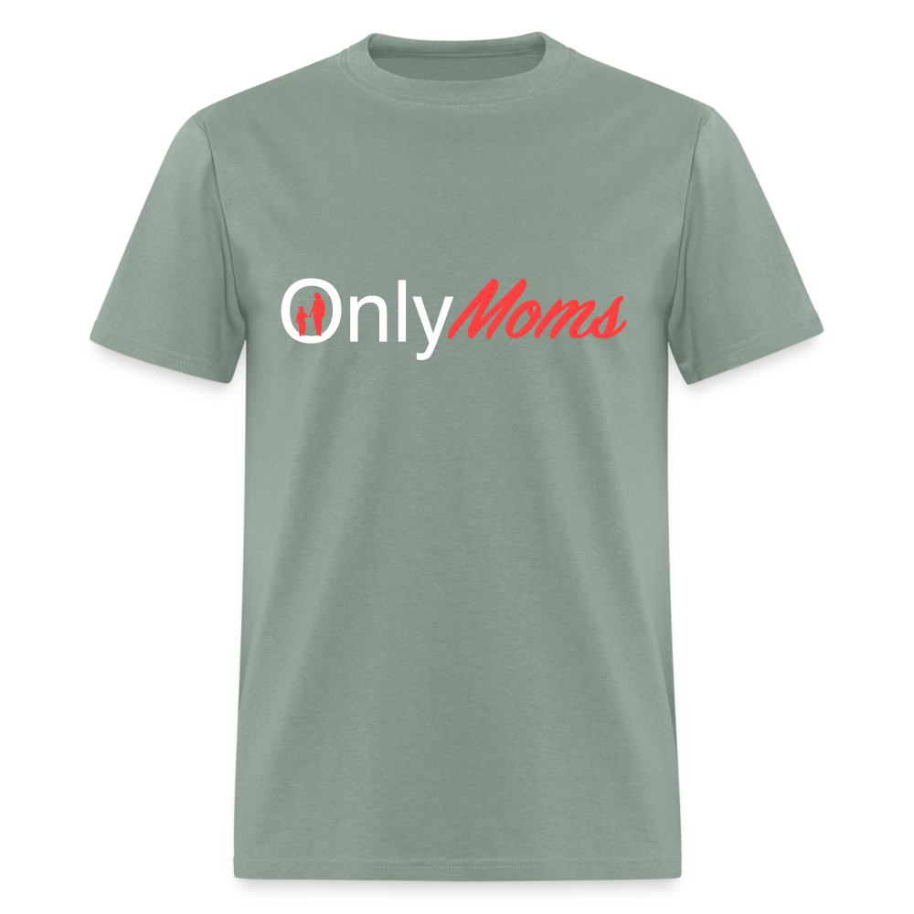 OnlyMoms - Classic T-Shirt (White & Pink) - sage