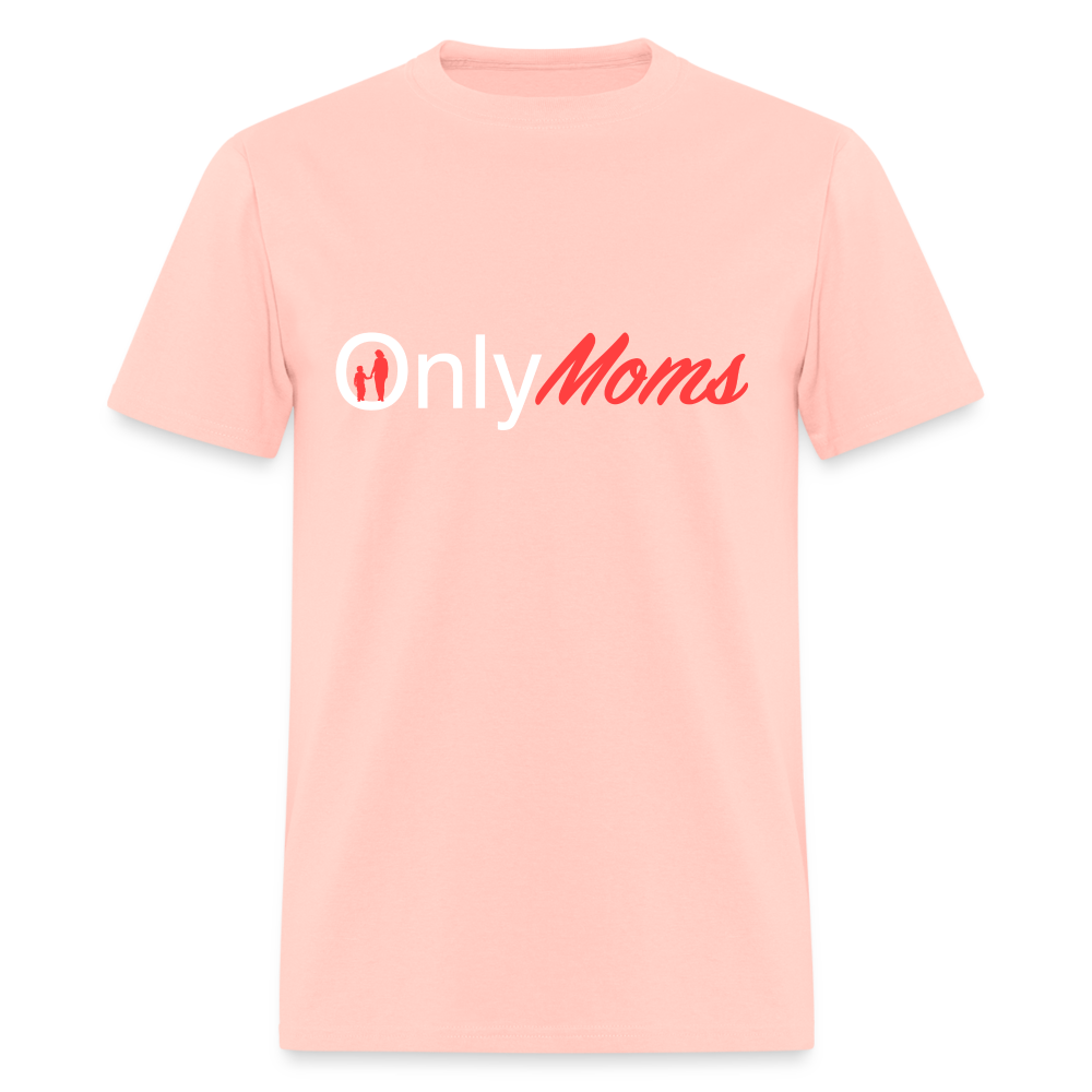 OnlyMoms - Classic T-Shirt (White & Pink) - blush pink 