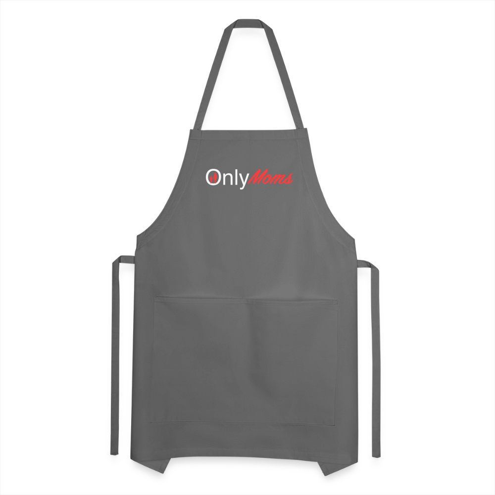 OnlyMoms - Adjustable Apron (White & Pink) - charcoal