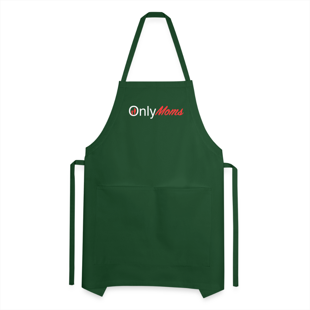 OnlyMoms - Adjustable Apron (White & Pink) - forest green