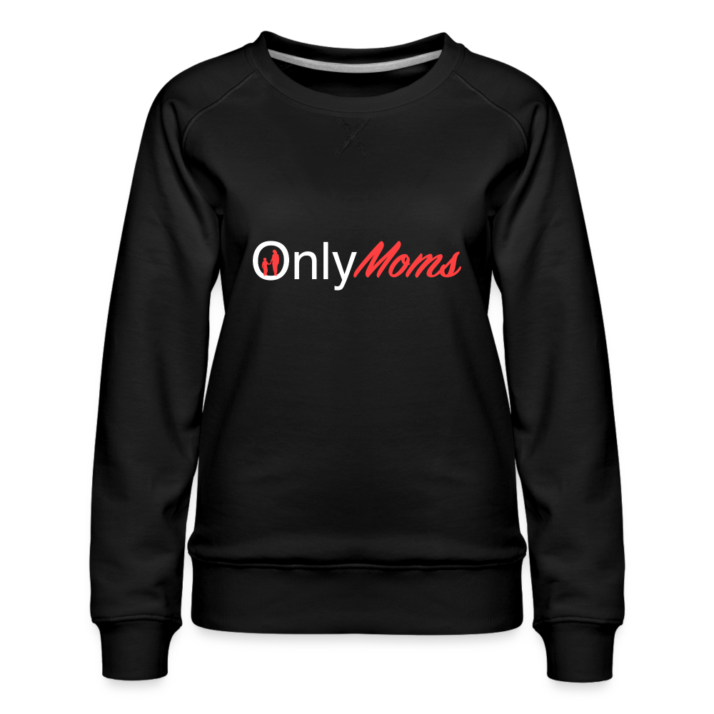 OnlyMoms - Premium Sweatshirt (White & Pink) - black