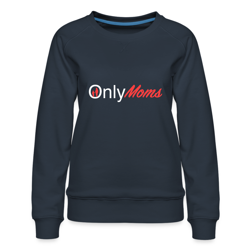 OnlyMoms - Premium Sweatshirt (White & Pink) - navy