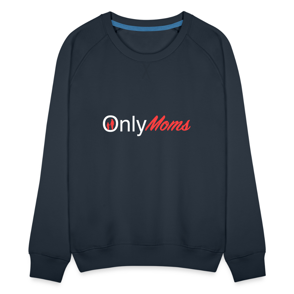 OnlyMoms - Premium Sweatshirt (White & Pink) - navy