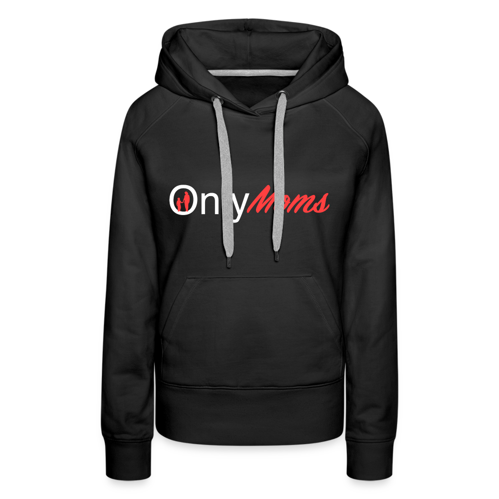 OnlyMoms - Premium Hoodie (White & Pink) - black