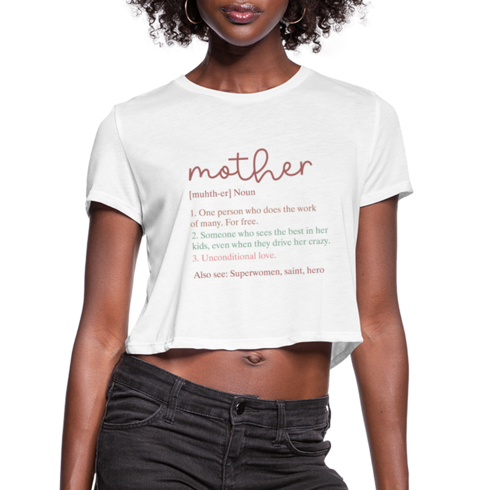 Definition of Mother Cropped T-Shirt - white