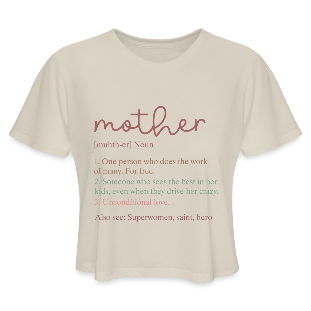 Definition of Mother Cropped T-Shirt - dust