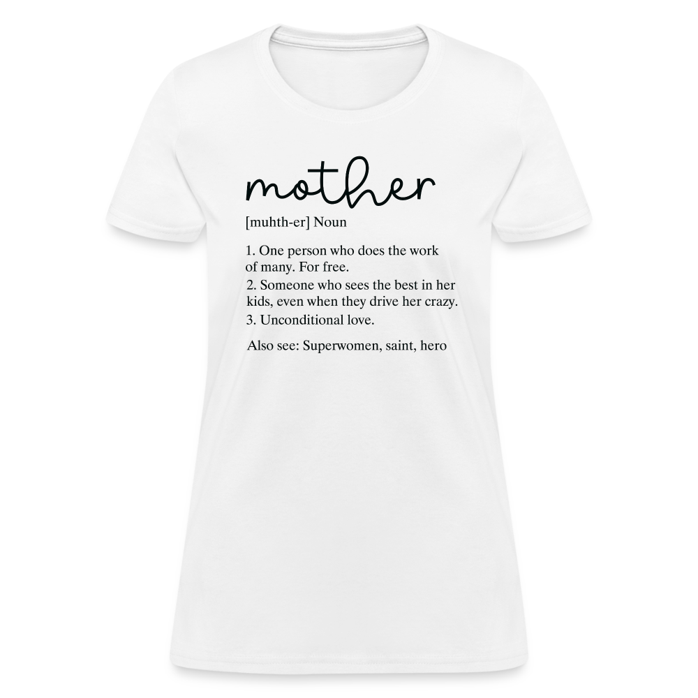 Definition of Mother Coutured T-Shirt (Black Letters) - white