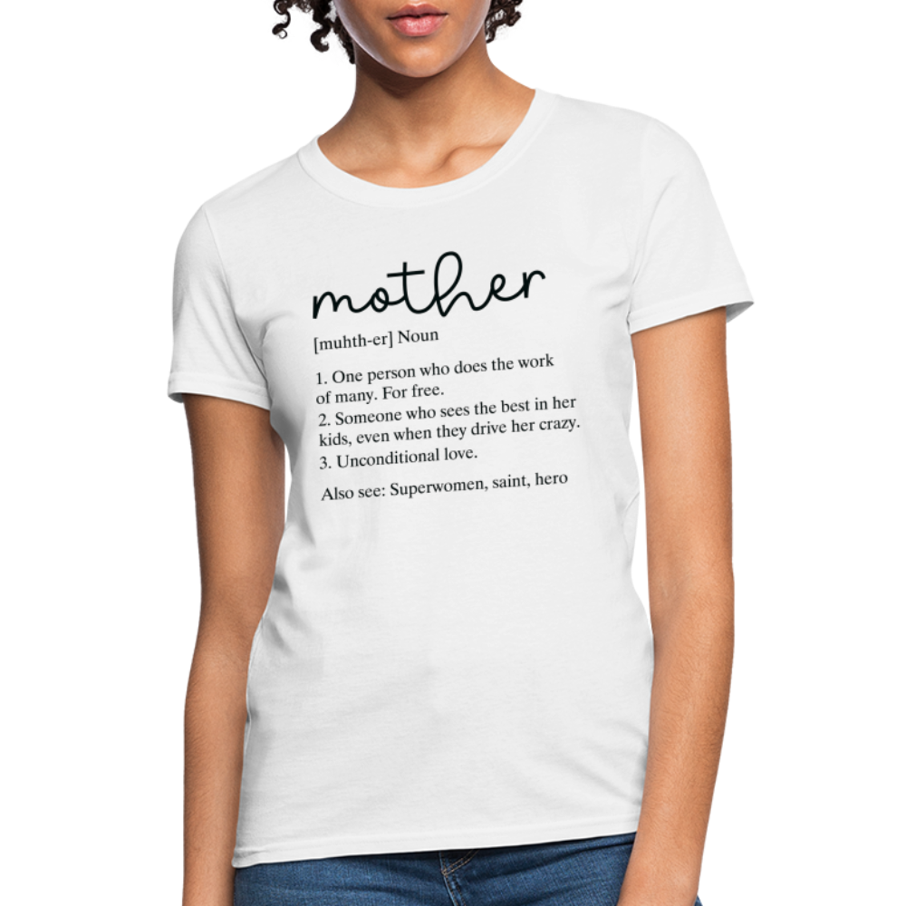 Definition of Mother Coutured T-Shirt (Black Letters) - white