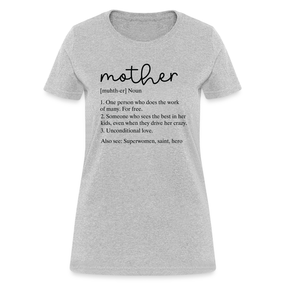 Definition of Mother Coutured T-Shirt (Black Letters) - heather gray