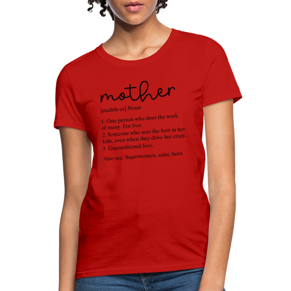 Definition of Mother Coutured T-Shirt (Black Letters) - red