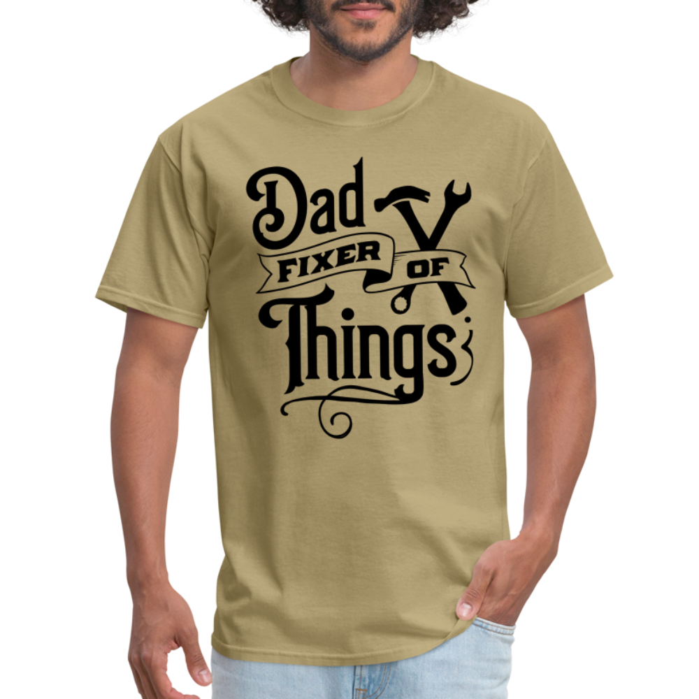 Dad Fixer of Things T-Shirt - khaki