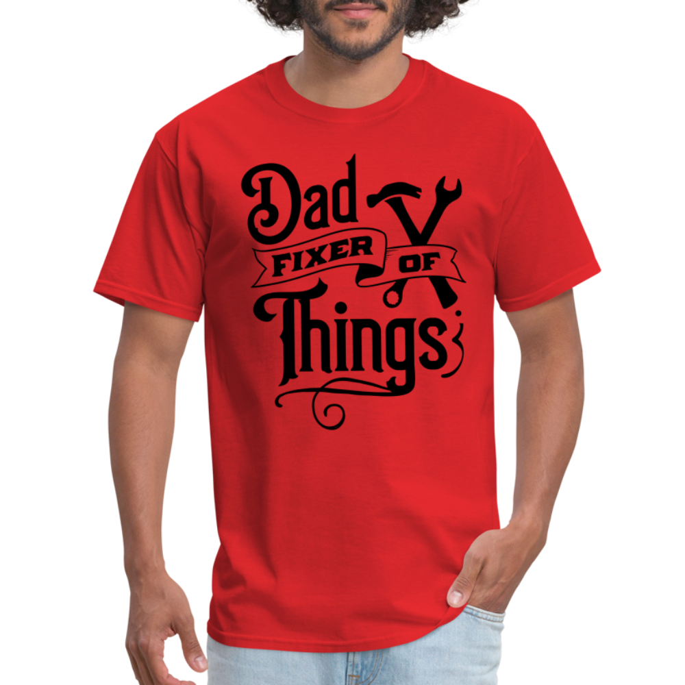 Dad Fixer of Things T-Shirt - red