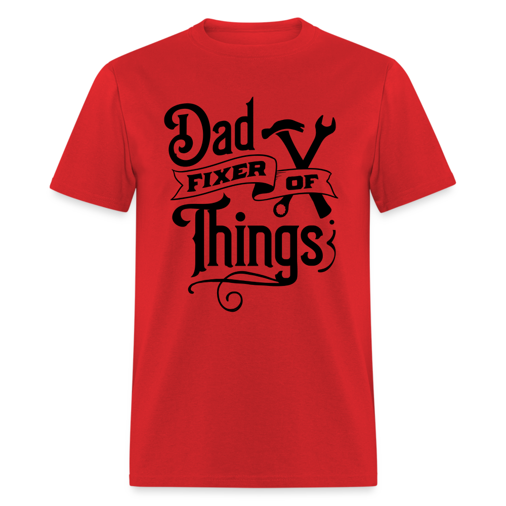 Dad Fixer of Things T-Shirt - red