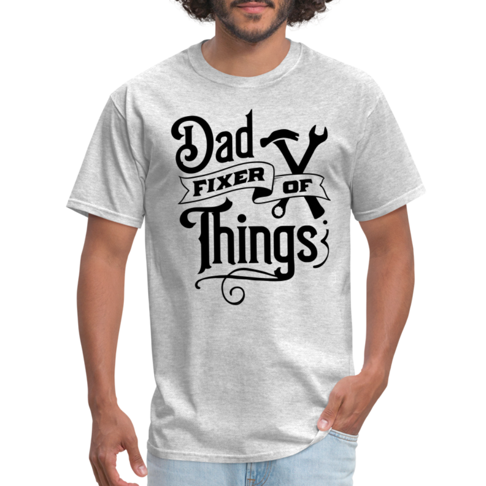 Dad Fixer of Things T-Shirt - heather gray