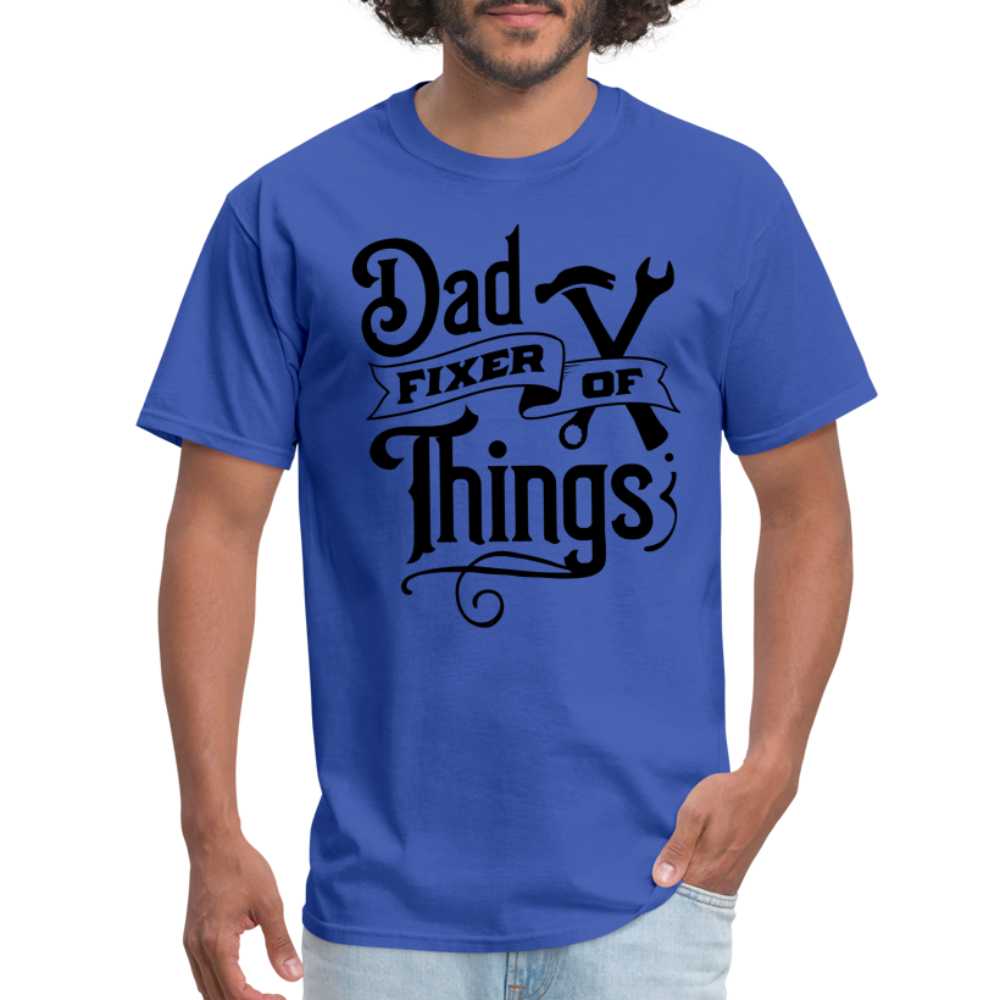 Dad Fixer of Things T-Shirt - royal blue