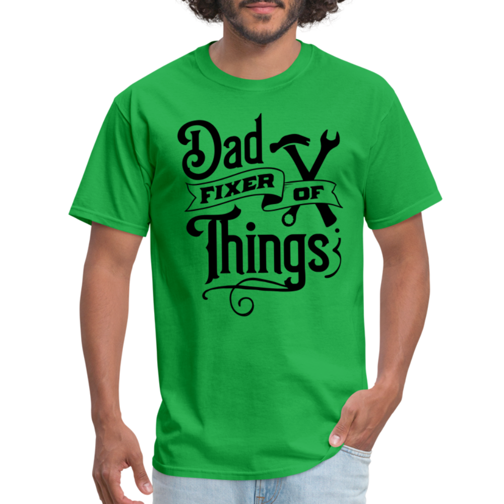 Dad Fixer of Things T-Shirt - bright green