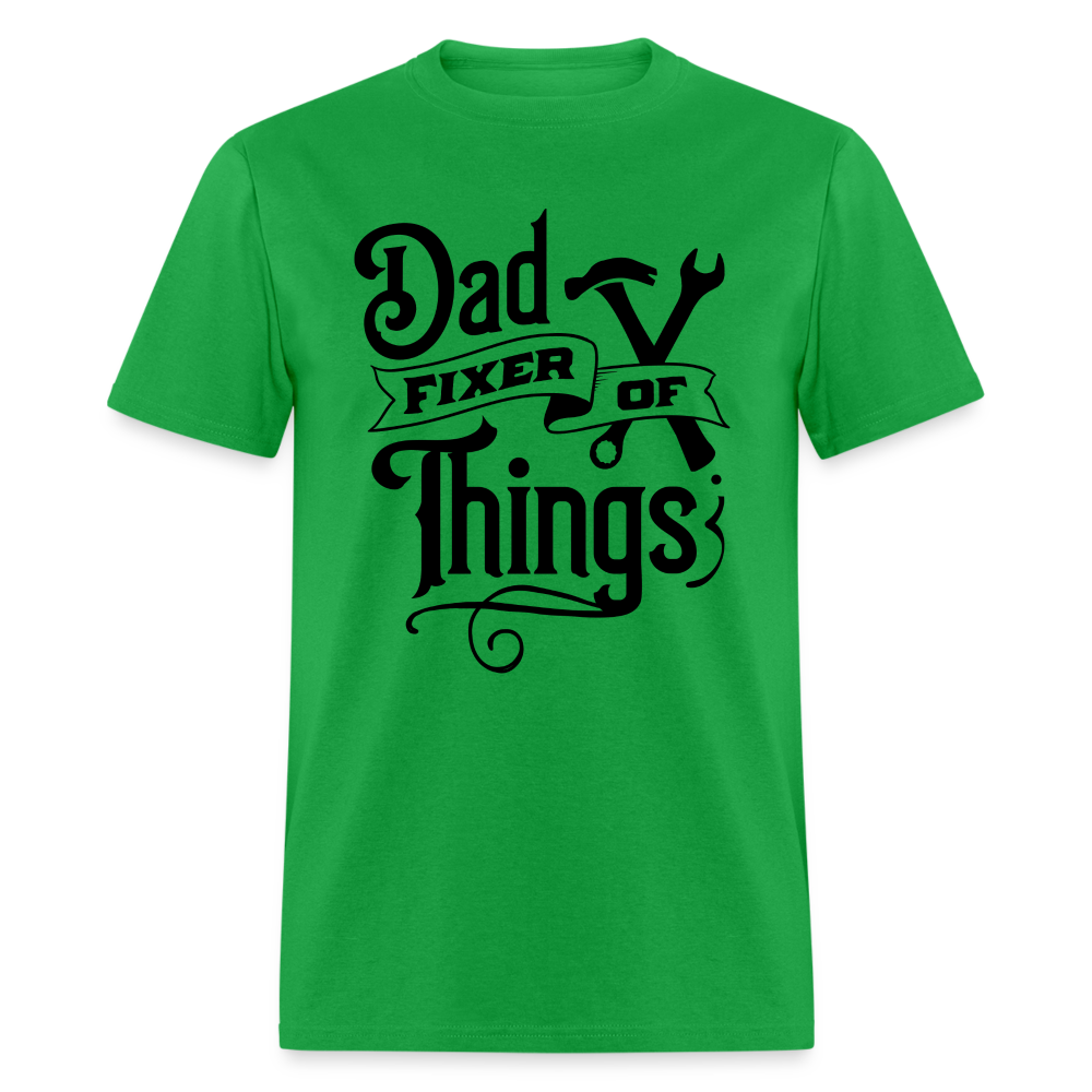 Dad Fixer of Things T-Shirt - bright green