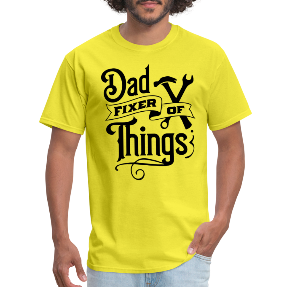 Dad Fixer of Things T-Shirt - yellow