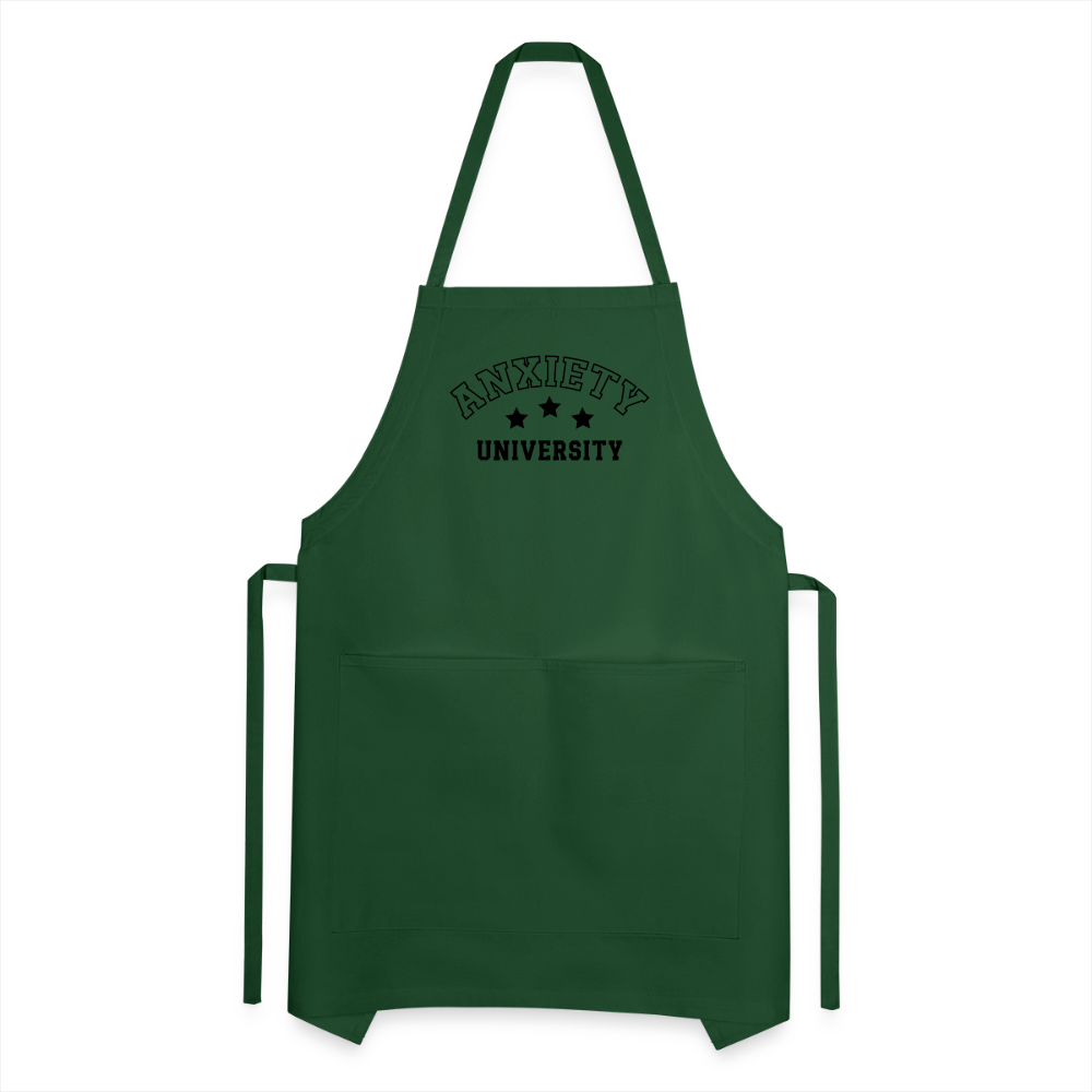 Anxiety University Adjustable Apron - forest green