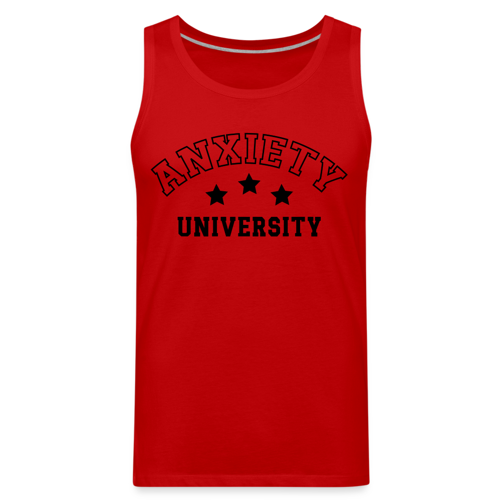 Anxiety University Men’s Premium Tank Top - red