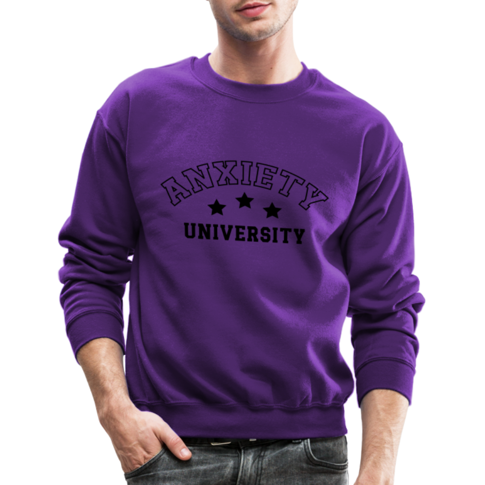 Anxiety University Sweatshirt - purple