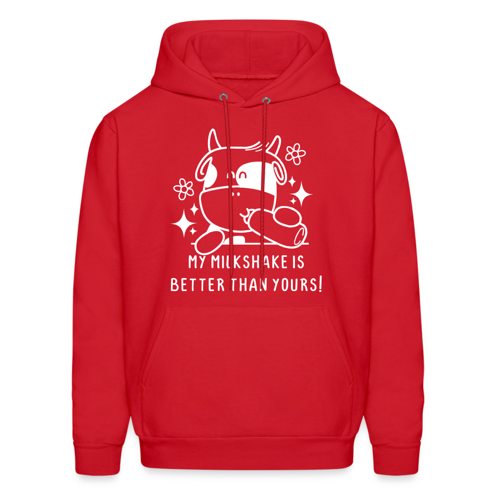 My Milkshake is Better Than Yours Hoodie (Funny Cow) - red