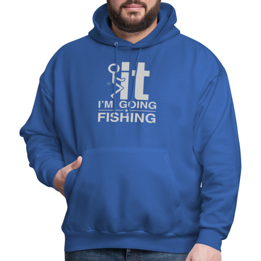 F It I'm Going Fishing Hoodie - royal blue