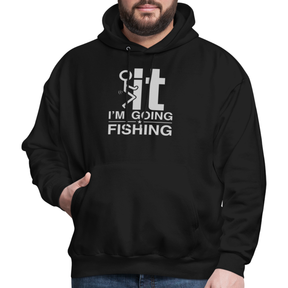 F It I'm Going Fishing Hoodie - black