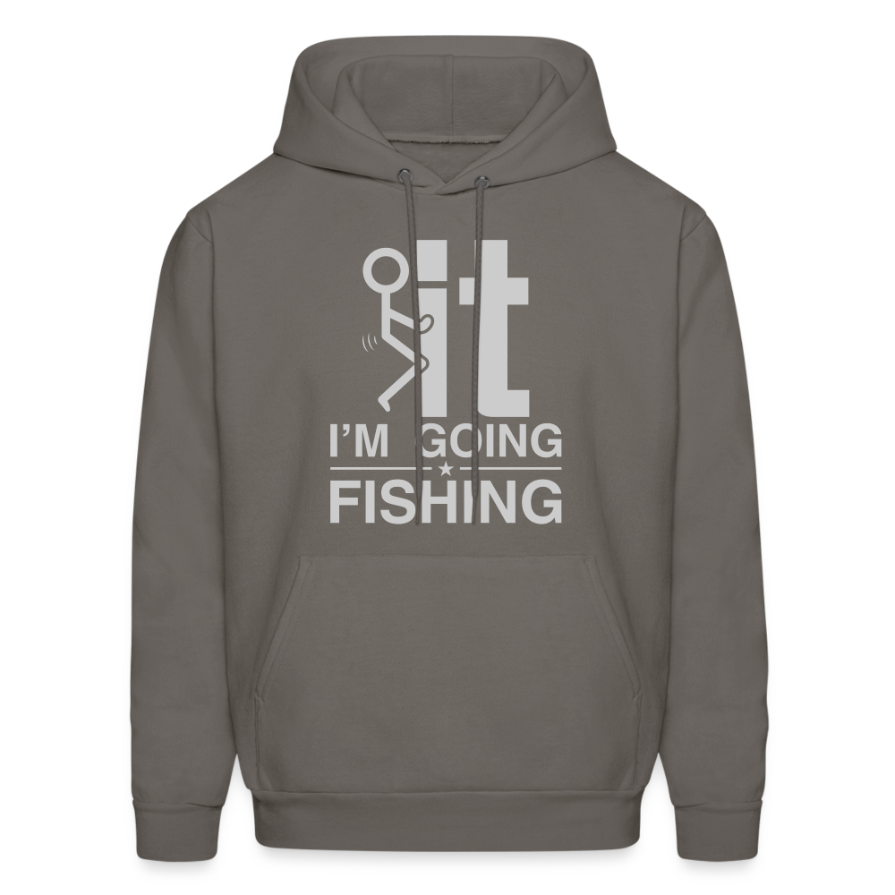 F It I'm Going Fishing Hoodie - asphalt gray