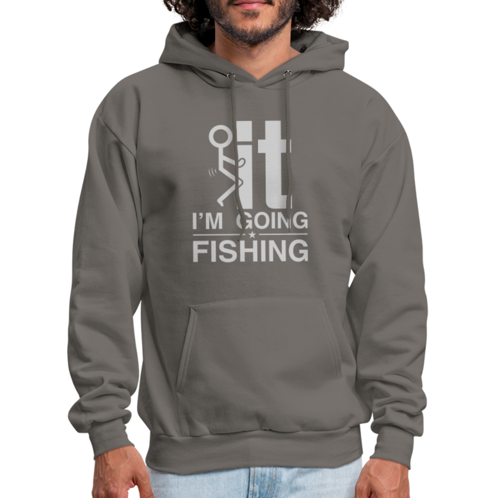 F It I'm Going Fishing Hoodie - asphalt gray