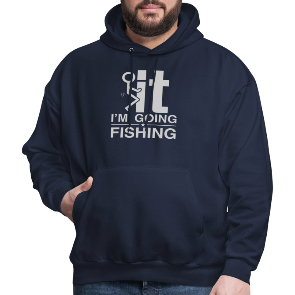 F It I'm Going Fishing Hoodie - navy