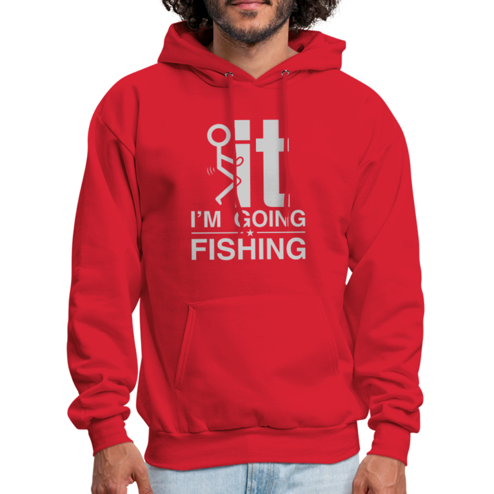 F It I'm Going Fishing Hoodie - red