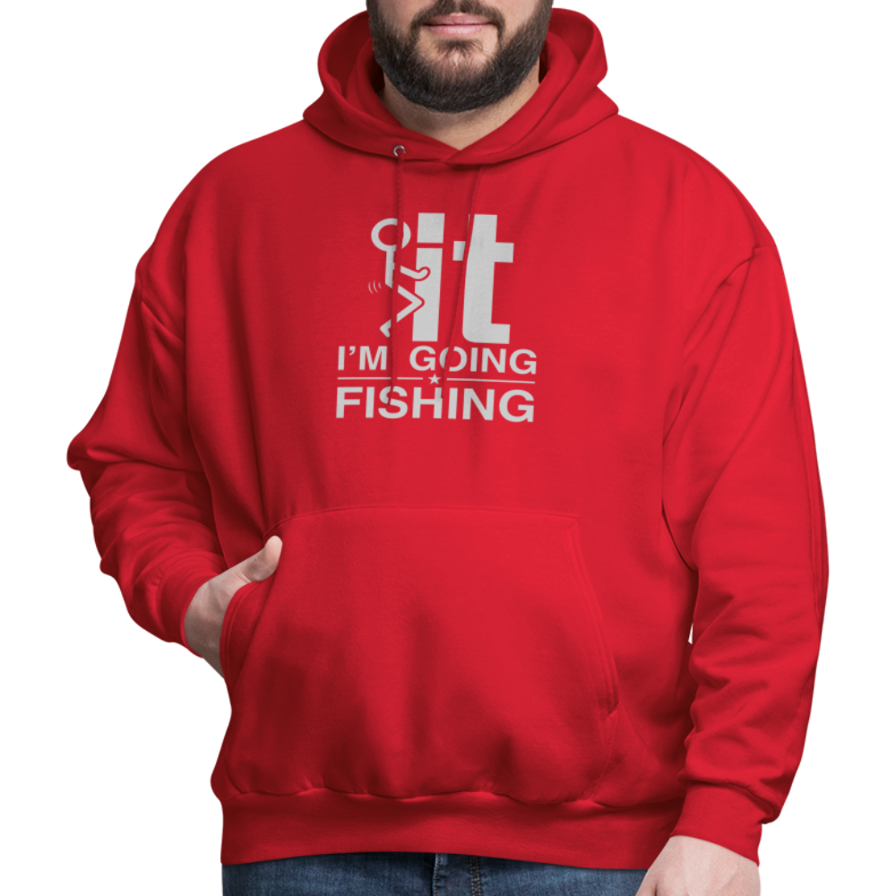 F It I'm Going Fishing Hoodie - red