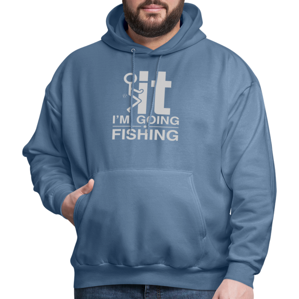 F It I'm Going Fishing Hoodie - denim blue