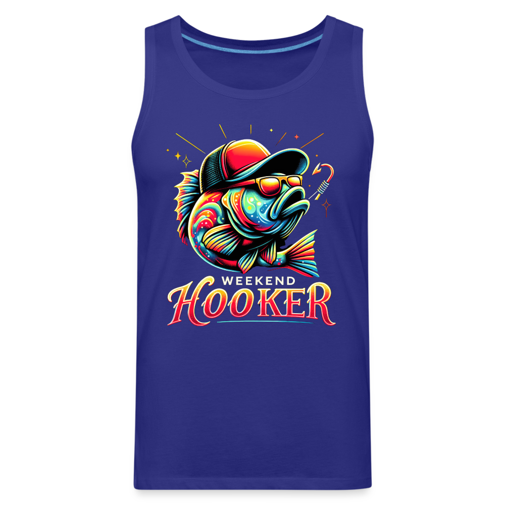 Weekend Hooker Men’s Premium Tank Top (Fishing) - royal blue