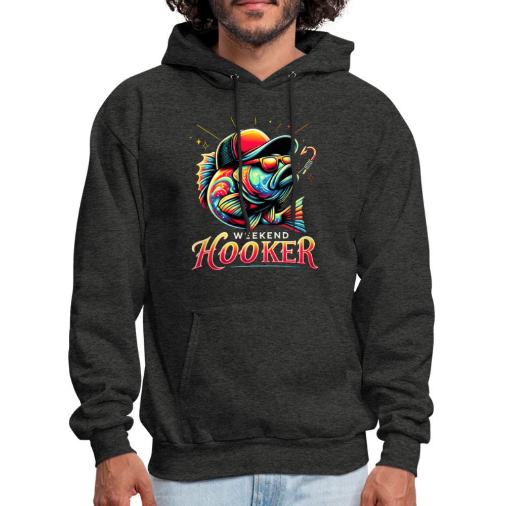 Weekend Hooker Hoodie (Fishing) - charcoal grey