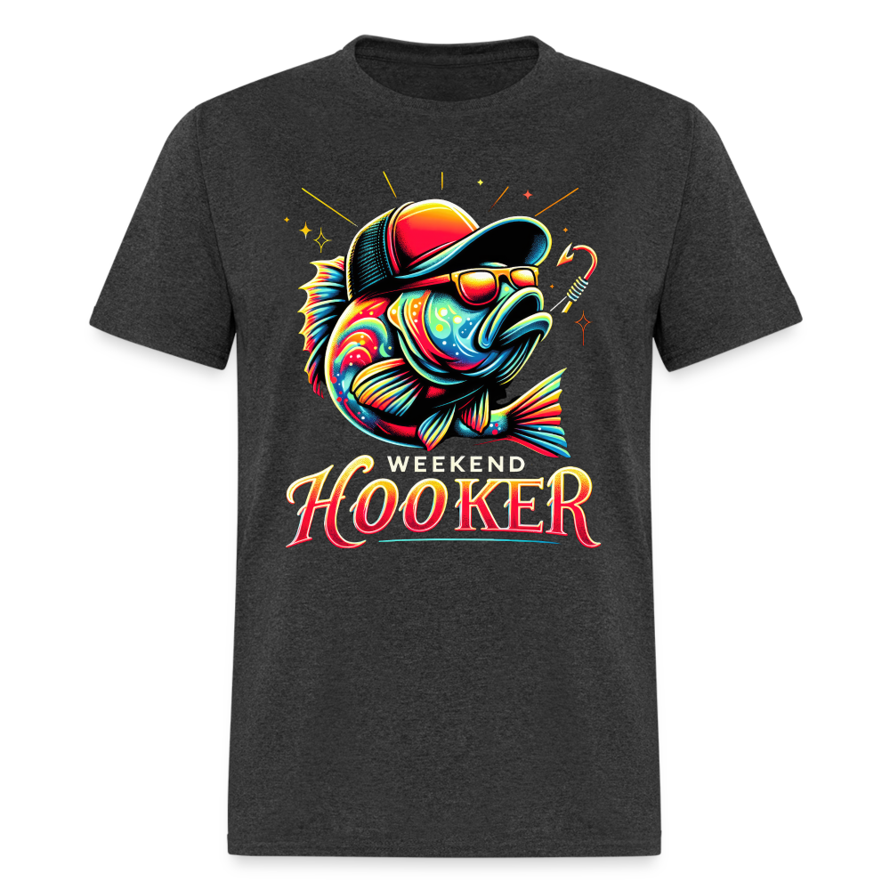 Weekend Hooker T-Shirt (Fishing) - heather black