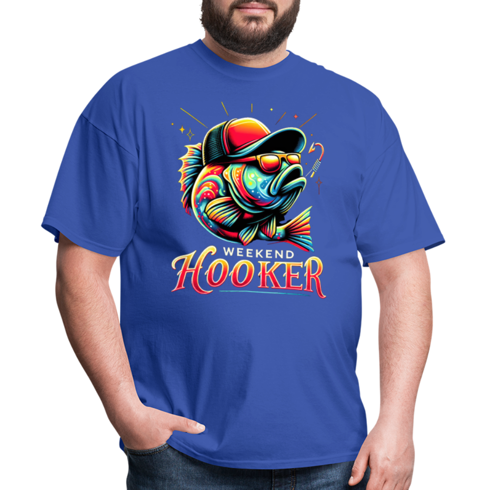 Weekend Hooker T-Shirt (Fishing) - royal blue