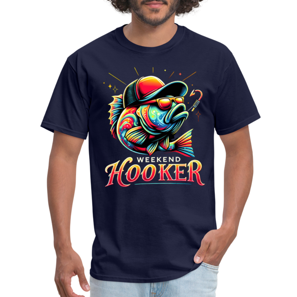 Weekend Hooker T-Shirt (Fishing) - navy