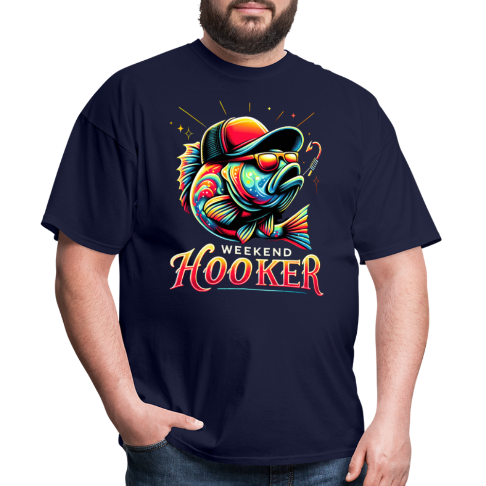 Weekend Hooker T-Shirt (Fishing) - navy