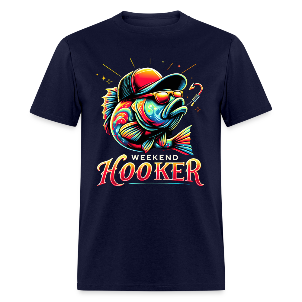 Weekend Hooker T-Shirt (Fishing) - navy