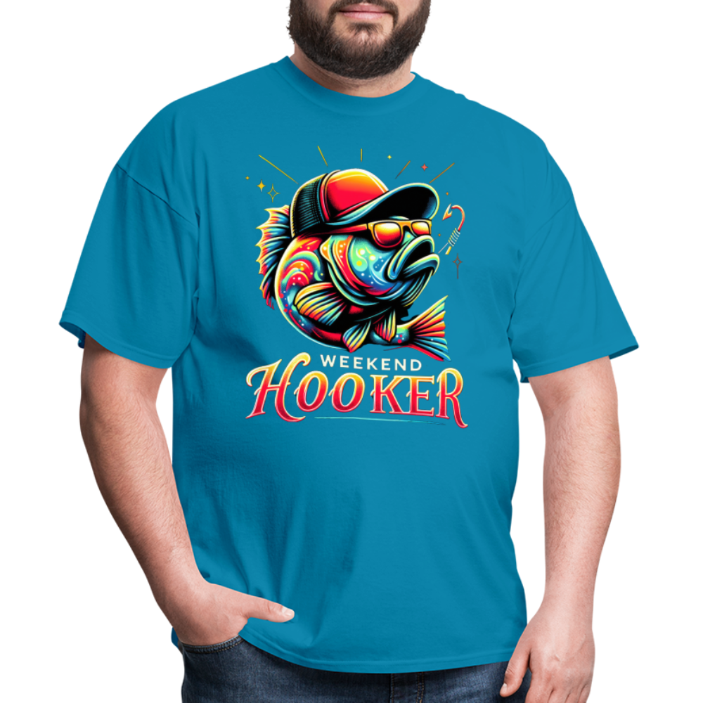 Weekend Hooker T-Shirt (Fishing) - turquoise